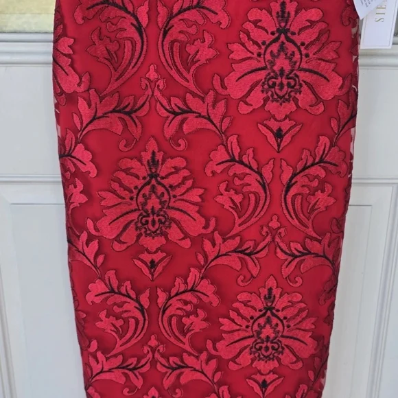 139 Siena V-Neck Dress Sz 10 Women Embroidered-Mesh Sleeveless New Holiday - Picture 10 of 14
